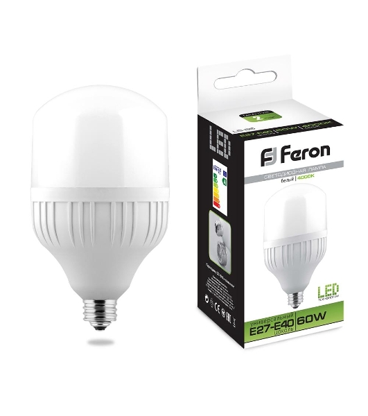Лампа светодиодная Feron LB-65 60W 230V E27-E40 4000K
