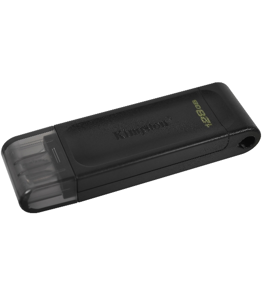 Флешка USB Kingston DataTraveler DT70 (DT70/128Gb), 128Gb, USB Type-C 3.2, R/W 70/45, черный