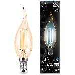 Лампа светодиодная Gauss Filament Свеча на ветру E14 5Вт 4100К Golden, фото5