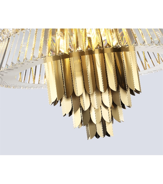 Люстра Ambrella light LH41023/18 BS/CL латунь/прозрачный E14*18 max 40W D700*750