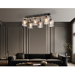 Светильник Ambrella light TR3033250/6 BK/WD черный/дерево E27/6 max 60W 580*340*245, фото3