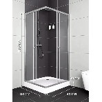 Душевой уголок BAU Stil Hit с поддоном 80x80х195, прозрачное закаленное стекло, хромированный профил, фото7
