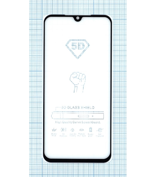 Защитное стекло 'Полное покрытие' для Huawei Y5 (2019) черный