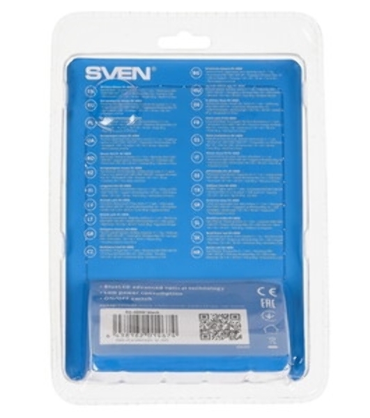 Мышь беспроводная SVEN RX-400W черный, 1400 dpi, радиоканал, USB, кнопки - 4
