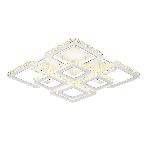 Управляемый светодиодный светильник Ambrella light FA1737/4+4 WH/CH белый/хром 215W 3000K/4200K/6400K 720*720*120 (ПДУ РАДИО 2.4G), фото 1