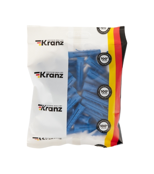 Дюбель распорный Kranz 10х50, синий, пакет (50 шт./уп.)