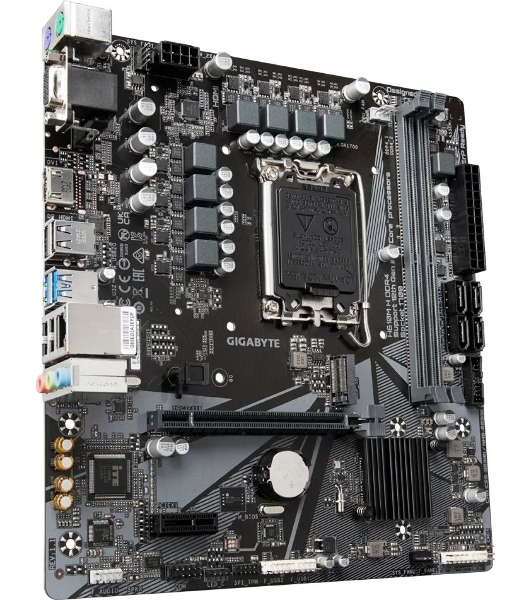 Материнская плата Gigabyte H610M-H DDR4, LGA 1700, Intel H610, 2xDDR4, 4xSATA, 1xM.2, 1xPCIe 4.0 x16, 2xPCIe 3.0 x1, 1xVGA, 1xHDMI, 1x1Gb LAN, 4xUSB-A 5Gbps, 2xUSB-A 2.0, 1xPS/2, 3x3.5 мм, 7.1, mATX