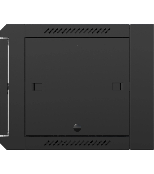Шкаф коммутационный NTSS NTSS-W9U6045GS-BL настенный 9U 570x450мм пер.дв.стекл 60кг черный 350мм 20.1кг 220град. 370мм IP20 сталь