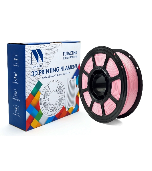 Филамент NV PRINT PETG Light Pink для 3D печати диаметр 1.75мм масса 1 кг