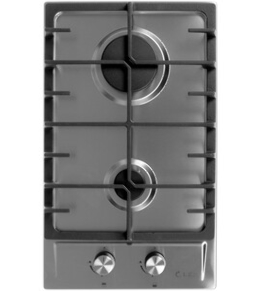 Газовая варочная панель LEX GVS 321 Inox 4000Вт 2 комфорки нерж.сталь