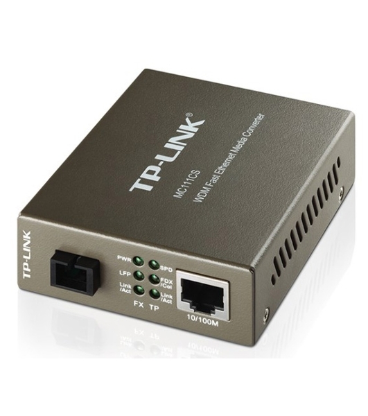 Медиаконвертер TP-Link MC111CS SMB 10/100M RJ45 to 100M single-mode, Full-duplex, up to 20Km