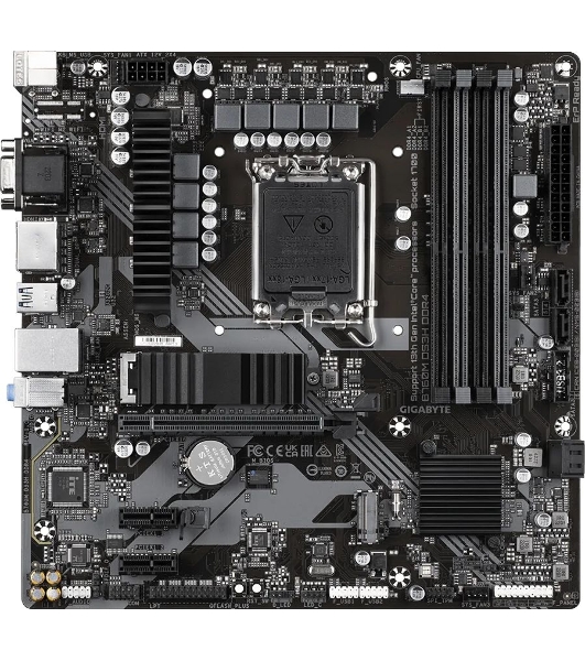 Материнская плата Gigabyte B760M DS3H DDR4, LGA 1700, Intel B760, 4xDDR4, 4xSATA, 2xM.2, 1xPCIe 4.0 x16, 2xPCIe x1, 1xHDMI, 1xDP, 1xVGA, 1x 2.5Gb LAN, 3xUSB-A 3.2 Gen 1, 1xUSB-C 3.2 Gen 2, 2xUSB-A 2.0, 3x3.5 мм, 7.1, mATX