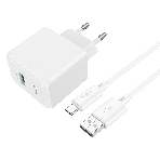 Зарядное устройство Hoco 18Вт, 3А, QC3.0, 1xUSB + кабель USB/Type-C, CS12A, белый, блистер, фото6