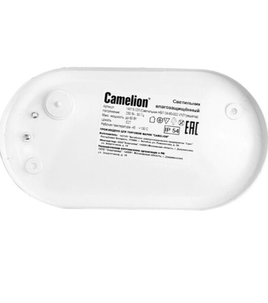 Светильник влагозащищенный Camelion (13656) 1401S C01/E27/60Вт