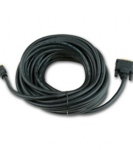 Кабель HDMI-DVI Cablexpert CC-HDMI-DVI-7.5MC, 19M/19M, single link, медь, позол.разъемы, экран, 7.5м, черный, пакет