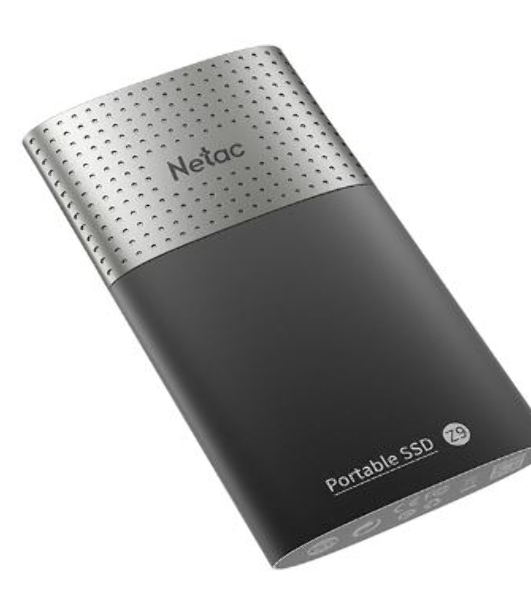 Внешний SSD Netac Z9, 128 Gb, USB 3.2 Gen 2 Type-C, R/W 550/480, черный