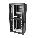 Шкаф серверный напольный ЦМО ШТК-С Проф, 48U, 2215х800х1130 мм (ВхШхГ), дверь: перфорация, боковая панель: сплошная, 2 части, сварной, цвет: черный, фото 1