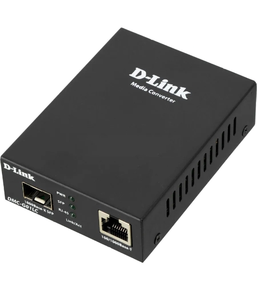 Медиаконвертор D-Link DMC-G01LC/C1A, Media Converter with 1 100/1000Base-T port and 1 100/1000Base-X SFP port.