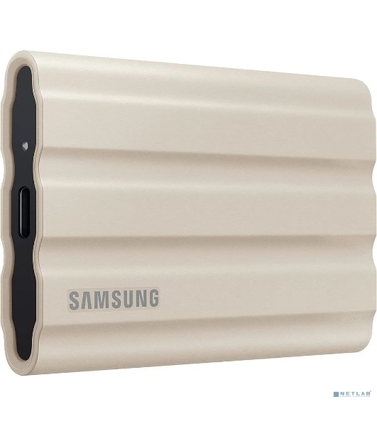 Внешний SSD Samsung T7 Shield, 2TB, USB 3.2 Gen 2 Type-C, R/W 1050/1000, бежевый