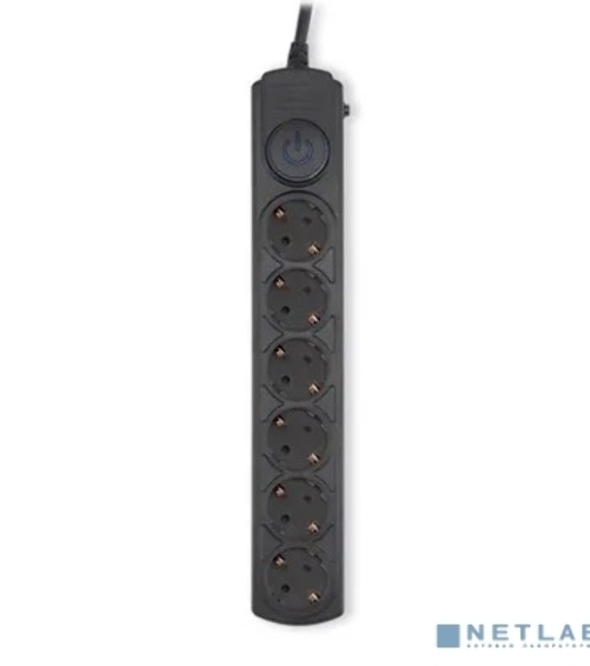 Сетевой фильтр Ippon BK-6-EU-3-16-B 3 м, 6 розеток, черный, коробка