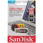 Флешка USB Sandisk 64Gb Cruzer Ultra Flair SDCZ73-064G-G46 USB 3.0 серебристый/черный, фото7
