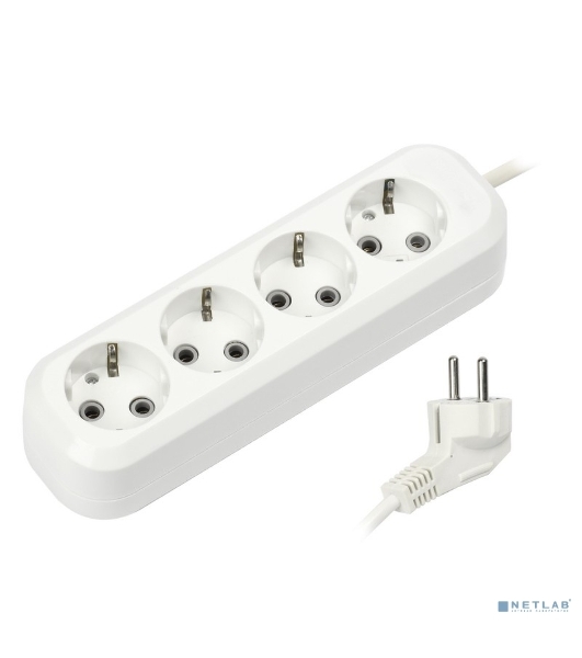 Удлинитель Smartbuy SBE-16-4-02-Z 4 гнезда 2 метра 16А/3,5 кВт с заземлением ПВС 3х1мм2