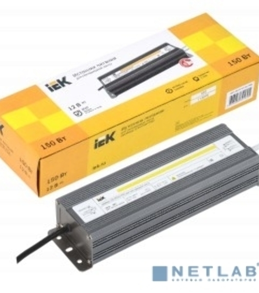 Драйвер LED IEK LSP1-150-12-67-33-PRO ИПСН-PRO 150Вт 12В блок-шнуры IP67 IEK