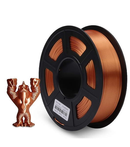 Филамент NVPRINT Silk PLA+Copper для 3D печати диаметр 1.75мм длина 330 метров масса 1 кг