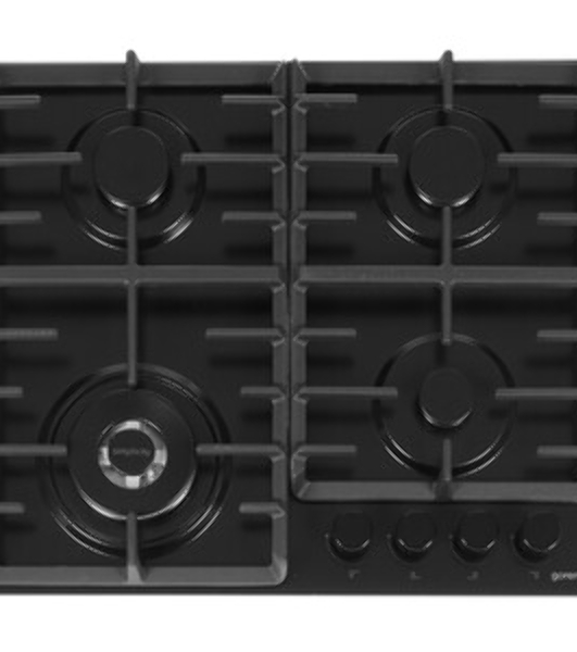 Газовая варочная панель Gorenje GW642SYB, 4 конфорки, эмалированная сталь, черный