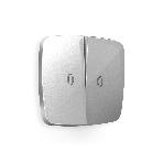 Лицевая панель OMEGA (Серебро глянец) для 2-кл выключателей с подсветкой QUANT OP4040, фото3