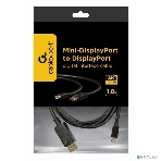 Кабель miniDP<->DP Cablexpert CCP-mDP2-6, 20M/20M, v.1.2, 4K, 1.8м, черный, позол.разъемы, пакет, фото3