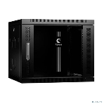 Шкаф телекоммуникационный настенный Cabeus SH-05F, 19', 9U, 501х600х600 мм (ВхШхГ), дверь: стекло, сварной, черный, фото4