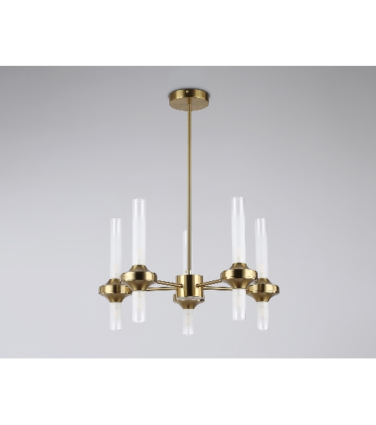 Люстра Ambrella light LH55358/10 BS/CL латунь/прозрачный G9/10 max 30W D550*690