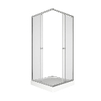 Душевой уголок BAU Stil Hit с поддоном 80x80х195, прозрачное закаленное стекло, хромированный профил, фото 1