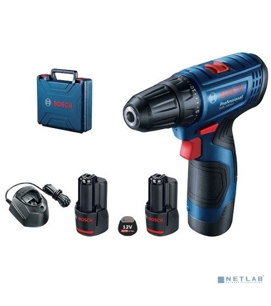 Дрель-шуруповерт Bosch GSR-120, 12 В, 2 Ач, 30 Нм, щеточный