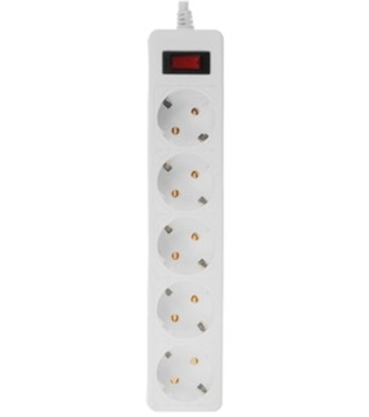 Сетевой фильтр Smartbuy SBSP-30-W One, 10А, 2 200 Вт, 5 розеток, длина 3,0 м, белый (SBSP-30-W)/45