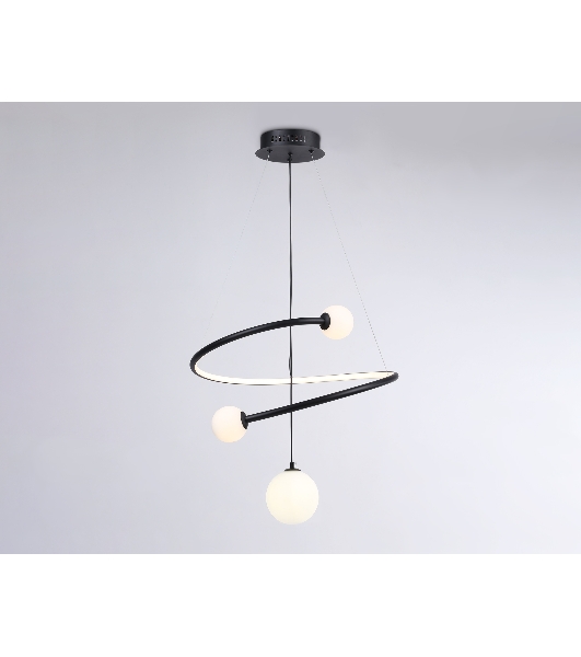 Светильник Ambrella light FL66303 BK черный 39W 3000K-6400K+G9 D500*1200 (ПДУ ИК)