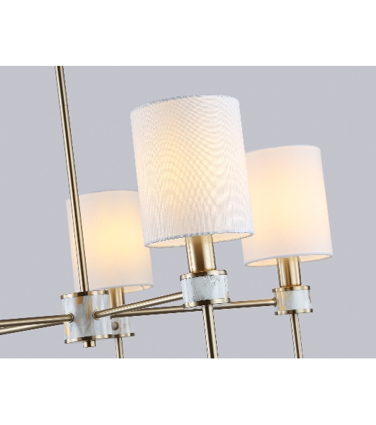 Люстра Ambrella light LH72371/5 DBS/WH темная латунь/белый E14/5 max 40W D680*720