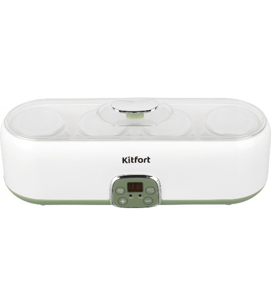 Йогуртница Kitfort KT-2007 20Вт 4б. 180 мл упр.:электрон. белый/зеленый