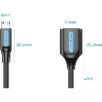 Адаптер переходник Vention OTG USB 2.0 AF/micro B 5pin - 0.15м, фото 1