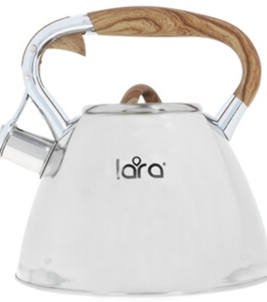 Чайник Lara LR00-66 (зеркальный) 3,0 л, свисток, индукционное капсулированное дно, ручка 'soft-touch'