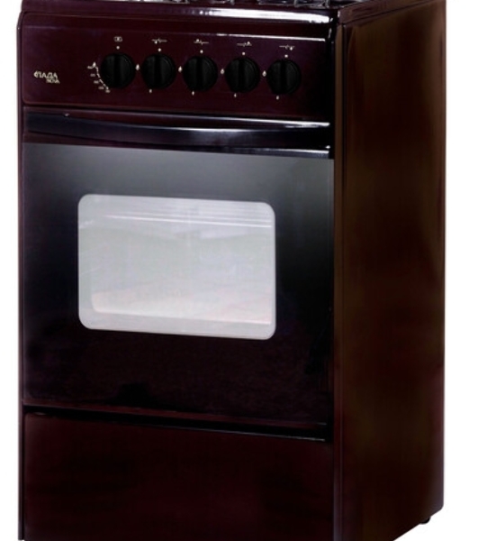 Плита газовая Лада Nova RG 24040 B коричневый, конфорок 4 шт, духовка 50 л, 50 см x 85 см x 60 см