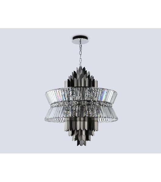 Люстра Ambrella light LH41026/18 BK/CL черный/прозрачный E14*18 max 40W D700*750