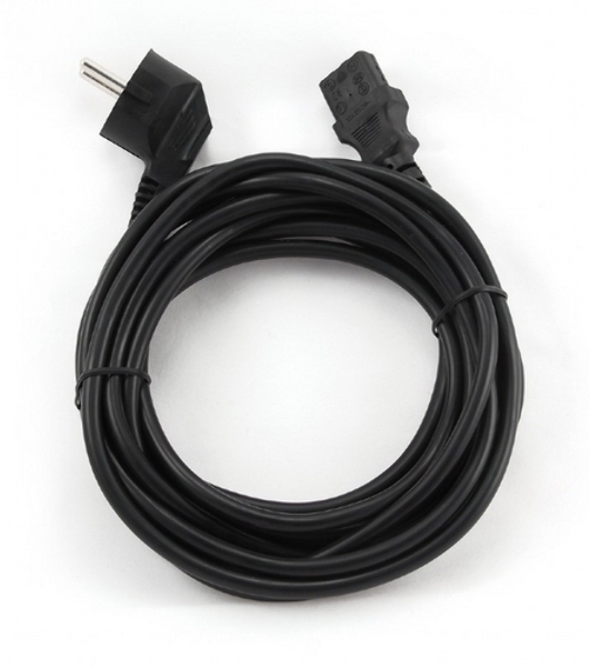 Кабель питания Cablexpert PC-186-10, 3.0м, Schuko- C13, 6А, черный, с заземлением