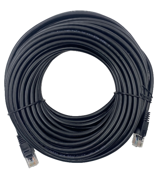 Патч-корд Buro UTP 4 пары cat.5e CCA molded 20м черный RJ-45 (m)-RJ-45 (m)