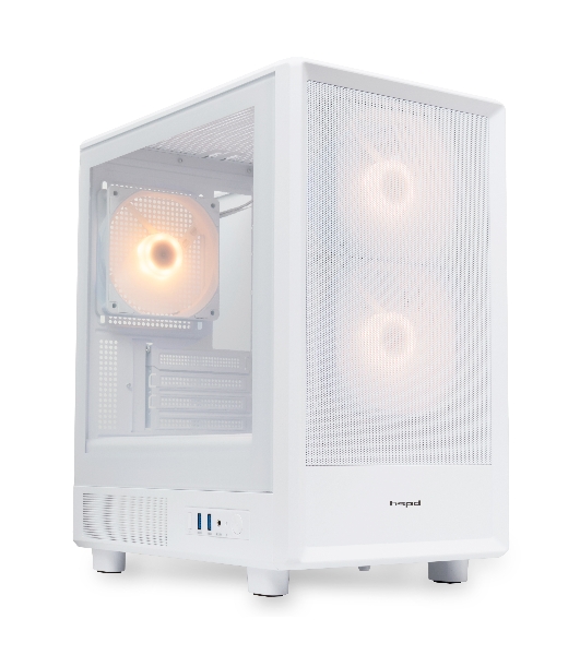 Компьютерный корпус HSPD M310, Mesh Mini-tower, белый, TG, 0.4 SPCC, 3x120мм ARGb mATX, mITX 180/280/160мм 1x2.5', 1x3.5', 4xPCI 2xUSB-A 3.0 452x277x418мм