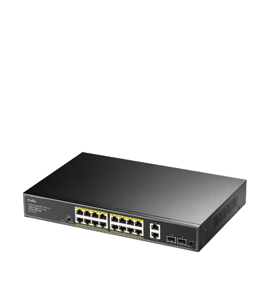 Коммутатор Cudy GS1018PS2, 16×1 Гбит/с, 2×1 Гбит/с Combo (RJ-45/SFP), 2×1 Гбит/с SFP