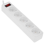 Сетевой фильтр Smartbuy SBSP-30-W One, 10А, 2 200 Вт, 5 розеток, длина 3,0 м, белый (SBSP-30-W)/45, фото3