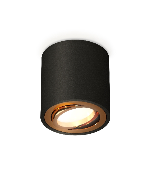 Светильник Ambrella Light XS7532004 SBK/PYG черный песок/золото желтое полированное MR16 GU5.3 (C7532, N7004)