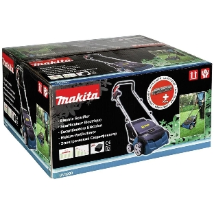 Газонокосилки Makita UV3200 Скарификатор, 1300Вт,32см,3500об\мин,5уров(-10+10мм),30л,нож-фреза,12кг,кор